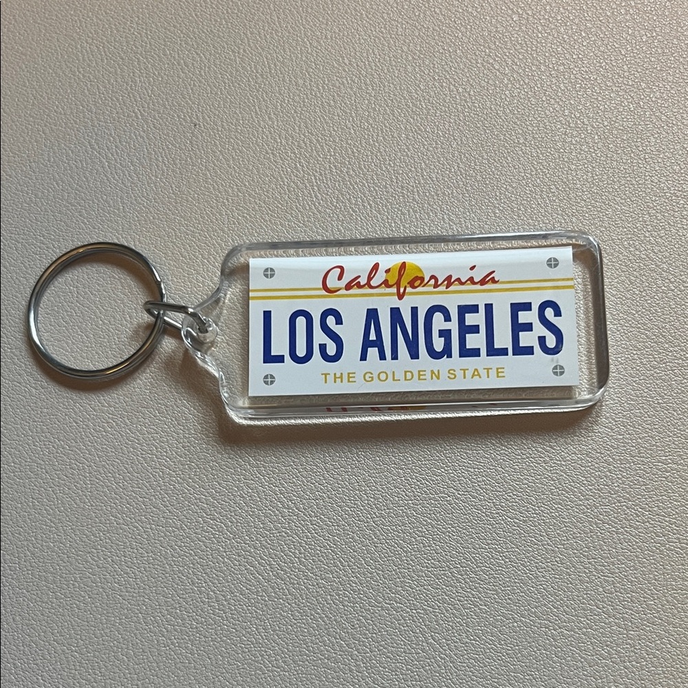 Los Angeles License Plate Keychain